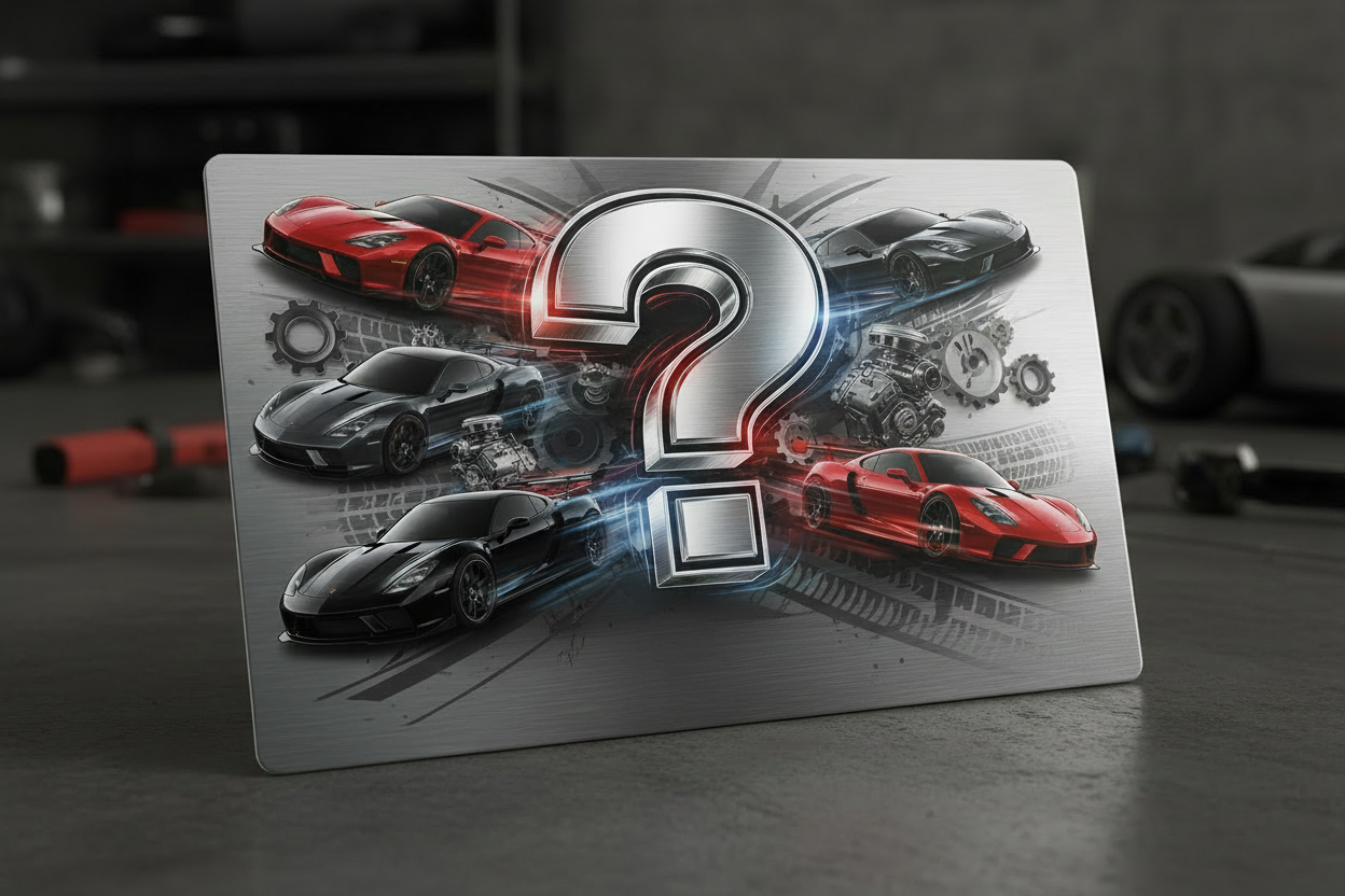 5.9 x 3.9 Metal Print Cars Theme Subscription